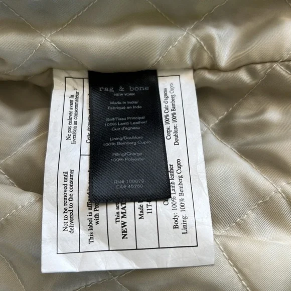 Rag & Bone moto cropped leather jacket